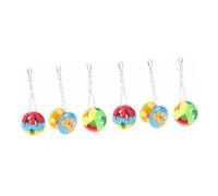 BESPORTBLE 6pcs Parrot Toys for Birds Talking Budgie Swing Parrot Chew Ball Toys Random Color