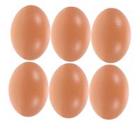 BESPORTBLE 6pcs Plastic Easter Egg Shaped Props for DIY Hand Drawing Pattern Creating and Art Training Institution, Lifelike Brown Decorative Eggs for Photograph Props and Easter Basket