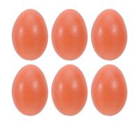 BESPORTBLE 6pcs Plastic Eggs: Fake Easter Unfinished Eggs to Paint for Crafts and Home Decor - Realistic Play Food Toy for Kitchen Counter Display 2.1x1.5x1.5inch