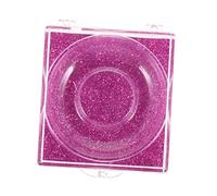 BESPORTBLE 6pcs Plastic False Eyelash Case Set with Rosy Pink Cardboard Insert, Square Lash Holder Trays for Eyelash Storage and Glitter Lash Packaging in Beauty Salon or Travel Use