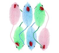 BESPORTBLE 6pcs Plush Mouse Toy for Cats Interactive Dental Plaything to Keep Indoor Cats Active Soft Plush Toys for Healthy Fun and Engagement