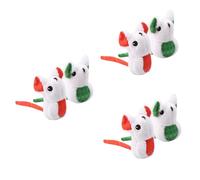 BESPORTBLE 6pcs Plush Mouse Toy for Cats Interactive Fat Mouse Design Orange and Green Plush Material for Engaging Playtime Prevents Furniture Scratching for Kittens and Cats