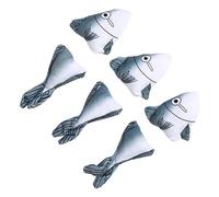 BESPORTBLE 6pcs Plush Pet Toys Set Shark Shape Interactive Cat Toys Soft Stuffed Animals for Cat Playing