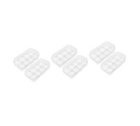 BESPORTBLE 6pcs Portable Stackable Egg Container Plastic Egg Tray Lid Storage for Fridge Camping Organizer Holders for Refrigerator