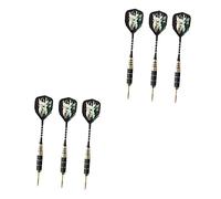 BESPORTBLE 6pcs Professional Pin-Type Darts Aluminum Rods and Tiger Pattern Flights for Indoor and Outdoor Games