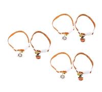 BESPORTBLE 6pcs Pumpkin Design Cat Collars Breakaway Buckle Creative Halloween Neck for Pets Bow Tie and Bell