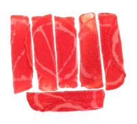 BESPORTBLE 6pcs Realistic Artificial Beef Rolls Fake Meat Model for Hotpot Restaurant Display Lifelike Simulated Meat Props Visual Marketing Tool for Culinary Showcases