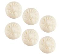 BESPORTBLE 6pcs Realistic Steamed Bun Model PVC Simulation Food for Kitchen Play Lifelike Decorative Props for Teaching Games Photography High Detail Easy to Clean