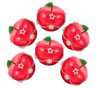 BESPORTBLE 6pcs Red Apple Shaped Candy Boxes Refillable Cookie Jars for Weddings Birthdays Seasonal Parties Compact Favor Containers for Chocolates Sweets Trinkets and Small Gifts
