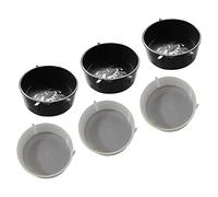 BESPORTBLE 6pcs Reptile Feeding Holders Round Water and Food Bowls for Lizards Spiders and Tortoises Easy to Clean Compact Design for Reptile Habitats Random Colors