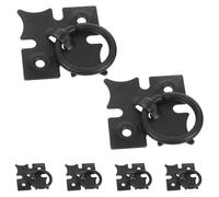 BESPORTBLE 6pcs Retro Chinese Style Single Hole Cabinet Handle Black Iron Ring Pull with Comfortable Grip for Cabinet Doors and Dressers, for Traditional and Vintage-Inspired Interiors