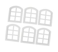 BESPORTBLE 6pcs Scale Dollhouse Furniture DIY Craft Supplies Charming Tiny Window Ornaments for Cozy Interior Decoration