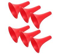 BESPORTBLE 6pcs Stackable Training Cone with Flared Base | PP Build, Slip Resistant Surface, Red Colour, Outdoor Use on Court, Space Saving Storage