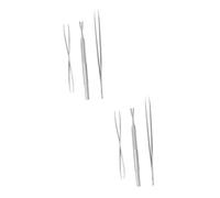 BESPORTBLE 6pcs Stainless Steel Pet Hair Cleaning Tools Random Style Tweezers for Grooming Ergonomic Skid Design for Easy Resistant and Portable Pet Supplies