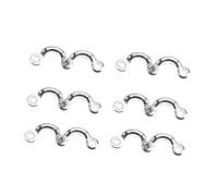 BESPORTBLE 6pcs Stainless Steel Shaped Foot Clip Rings for Parrots Lightweight Bird Ankle Accessories for Fly Training Safe for Parakeets Lovebirds and Cockatiels