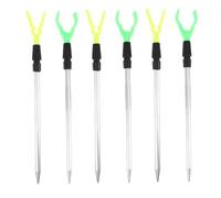 BESPORTBLE 6PCS Telescopic Fishing Rod Holder Aluminum Alloy Ground Rod Stands Portable Spike Accessories for Sea Beach Shore and Secure
