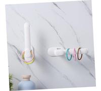 BESPORTBLE 6pcs Telescopic Hanging Hooks White Plastic Hat Organizer Wall Mount Adjustable Hat Rack for Door and Wall Easy Installation Sleek Modern Design for Home Storage and Display