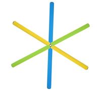 BESPORTBLE 6pcs Track Relay Baton with Anti-slip Sponge Grip for Lightweight Running Race Sticks for School Sports Outdoor Activities Team Competitions in Yellow Blue Green