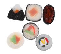 BESPORTBLE 6pcs Vegan Sushi Making Kit Fake Food Props Toy Cast Miniature Sushi Model for Photography