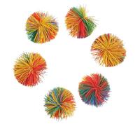 BESPORTBLE 6pcs Vibrant Soft Squeeze Balls Set for Boys and Girls 6cm Bouncing Plush Sensory Toy for Stress Relief and Energetic Play Random Color