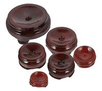BESPORTBLE 6pcs Walnut Wood Base Crystal Ball Stand Round Hollow Sphere Holder Display Rack for Small Stones Home Decor Wedding Christmas