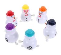 BESPORTBLE 6pcs Wind-up Snowman Christmas Stocking Stuffers Mechanical Walking Figures for Holiday Party Favors Classroom Prizes Carnival Rewards