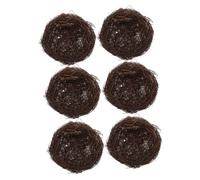 BESPORTBLE 6Pcs Woven Rattan Bird Nests Decorative Artificial Nest Craft for Easter Party Outdoor Bird Cage Ornament