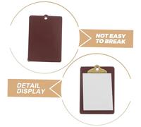 BESPORTBLE 6pcs Writing Boards for Dollhouse School Supplies Small Whiteboard Clipboards with Gold Silver Finish Realistic Miniature Accessories for House Model Scenes for Collectors and