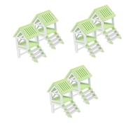 BESPORTBLE 6sets Hamster Hideout Hut with Ramp Playhouse for Small Animals for Guinea Pigs Dwarf Bunnies and More Wear-resistant Design Soothing