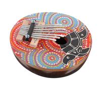 BESPORTBLE 7-key Kalimba Thumb Piano Painted Cocok Shell Body, Small Portable Musical Instrument for Beginners, Finger Piano Suitable for Travel and Music Practice