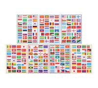 BESPORTBLE 7 Sheets World Flag Stickers Pack - Ideal for Laptops, Scrapbooking, and Travel Enthusiasts - Explore The Globe with Country Flag Stickers