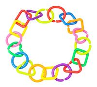 BESPORTBLE 75pcs Geometric Link Ring Toys for Babies and Toddlers Sensory Development Chain Links Colorful Educational Toys for Early Learning and Motor Skill Training Random Style