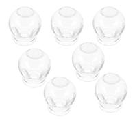 BESPORTBLE 7pcs Glass Cupping Set for Body Massage Therapy with Thickened Vacuum Suction Cups, Practical and Activate Function, for Home Use and Professional Cupping Therapy