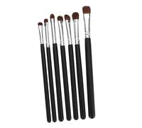 BESPORTBLE 7pcs Premium Eye Makeup Brush Set for Women Black Handle with Silver Ferrule Hair Portable Lightweight Eyeshadow Brushes for Application
