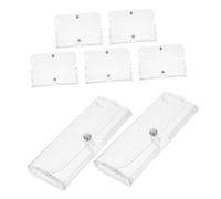 BESPORTBLE 7pcs Transparent Hard Glasses Case Durable Plastic Eyeglasses Sunglasses Storage Organizer Lightweight Compact Travel Protective Box for Standard Glasses