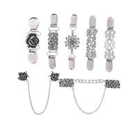 BESPORTBLE 7Pcs Vintage Clothing Buckle Brooch Retro Shawl Clips Lapel Pins for Weddings Parties Daily Wear Elegant Decoration Accessories for Sweater Scarf