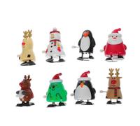 BESPORTBLE 8 Pcs Christmas Wind Up Clockwork for Fun Christmas Party Supplies Easy to Play Walking Jumping Actions for Stocking Stuffers Party Bag Fillers Random Color