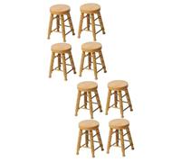 BESPORTBLE 8 Pcs Wooden Stools Dollhouse Furniture Eco Friendly Playthings Educational for Boys