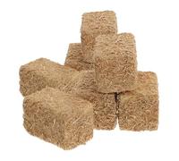 BESPORTBLE 8-piece Miniature Hay Bales for Diy Farm Decor 2x2x3cm Faux Wooden Haystack Photography Props for Miniature Gardens and Dollhouses
