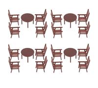 BESPORTBLE 8 Sets Miniature Dollhouse Furniture, Plastic Mini Dining Table Chairs for Architectural Models, Tiny Kitchen Furniture for Fairy Garden DIY Scene Diorama 1:50
