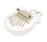 BESPORTBLE 8-tone Thumb Piano 8-key Finger Piano Organic Glass Material Bear Shape Small Kalimba Musical Instrument Easy to Use Stress Reliever for Beginners