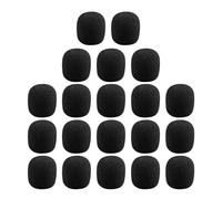 BESPORTBLE 80pcs Foam Mic Cover High Density Sponge Windscreen Noise Reduction Sleeve Hole for Headset Lavalier Lapel Microphone