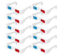 BESPORTBLE 80pcs Red Cyan Lens 3d Glasses for Movie Night Party, Paper and Plastic Frame with White Edges, Travel-friendly Design for Streaming Videos and Group Events at Home