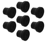 BESPORTBLE 8pcs 16mm Black Rubber Walking Cane Tips Anti-Slip Heavy-Duty Crutch Feet Universal Replacement for Elderly Mobility Aid Users
