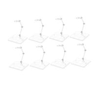 BESPORTBLE 8Pcs Adjustable Action Figure Display Stands Transparent Doll Model Holders Stable Load Bearing Organizers for Home Store Supermarket Craft Shows