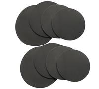 BESPORTBLE 8pcs Black Foam Drum Practice Pads Drum Mute Pads with Volume Reduction and Easy to Install for Kit Silencing and Quiet Practice