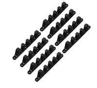 BESPORTBLE 8Pcs Black Nylon Plastic 5-Position Chaise Lounge Adjustment Brackets, Outdoor Furniture Recliner Support Buckles for Garden, Balcony and Camping Chairs