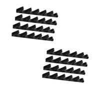 BESPORTBLE 8Pcs Black Plastic Backrest Adjuster Brackets for Outdoor Folding Lounge Chairs, 5-Position Recliner Back Height Gear Clips for Patio Furniture Replacement