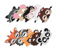 BESPORTBLE 8pcs Cartoon Animal Felt Masks for Bright Cosplay Eye Masks with Owl Giraffe Rabbit Panda Squirrel Bear Hedgehog Comfortable Material for Halloween Party Birthday Events