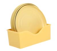 BESPORTBLE 8pcs Cat Feeding Bowls Set Stable Base Yellow Small Flat Dishes for Kittens Short-legged Breeds Reducing Whisker Fatigue Easy to Plates
